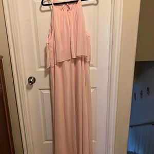 Womens light pink bridesmaid dress sz 26